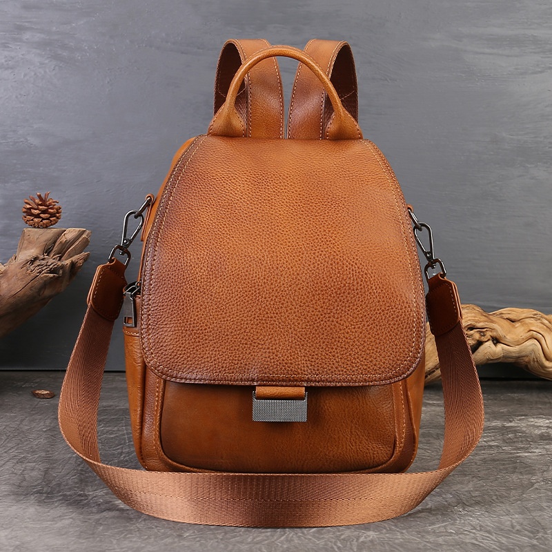 Sac à dos en cuir de grande capacité pour femmes