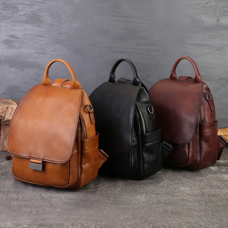 Sac à dos en cuir de grande capacité pour femmes – Image 4