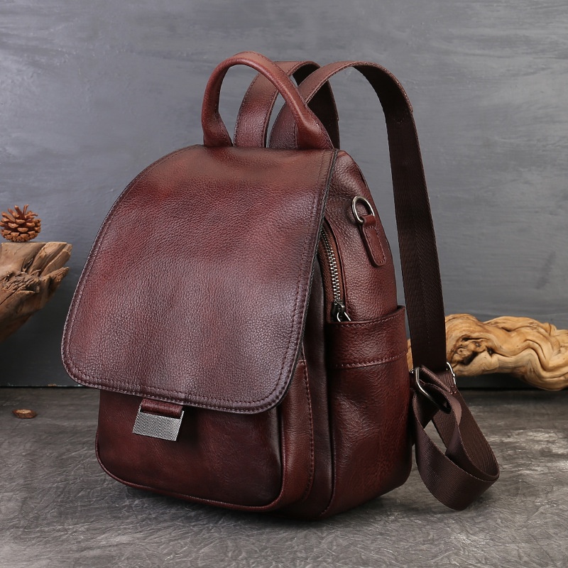 Sac à dos en cuir de grande capacité pour femmes – Image 7
