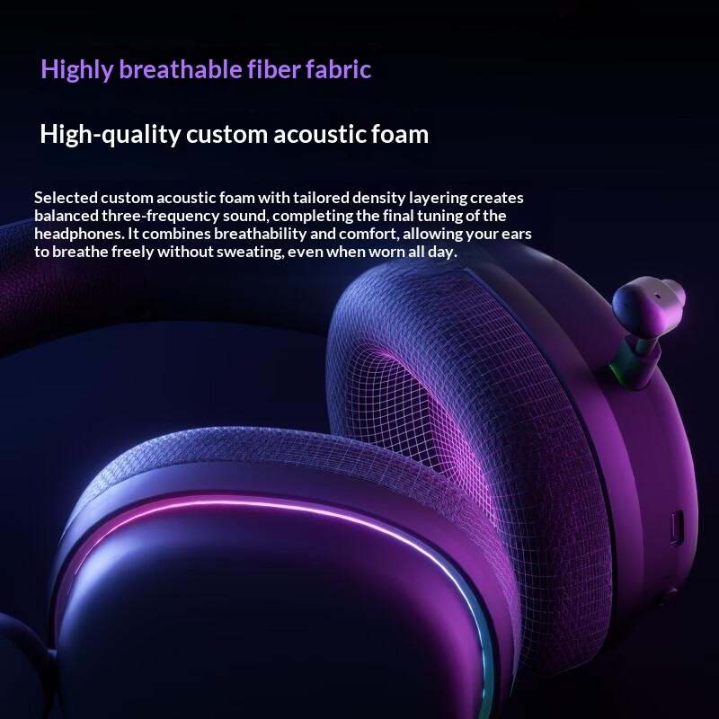 Three-mode Noise-canceling High-fidelity Bluetooth Over-ear Gaming Headset 8
