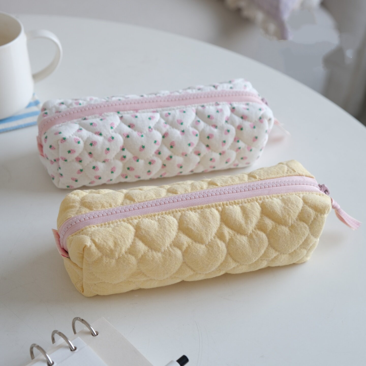 Large-Capacity Handmade Cotton Pencil Case