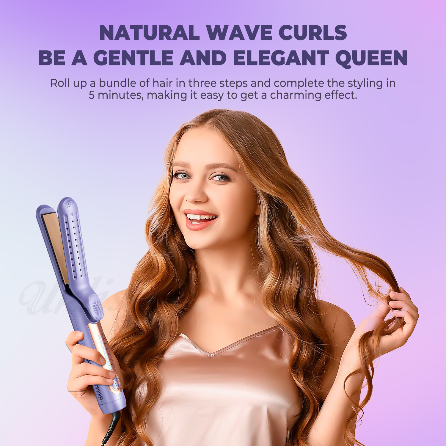 Quick-heating Hair Straightener With Cool And Hot Air Settings