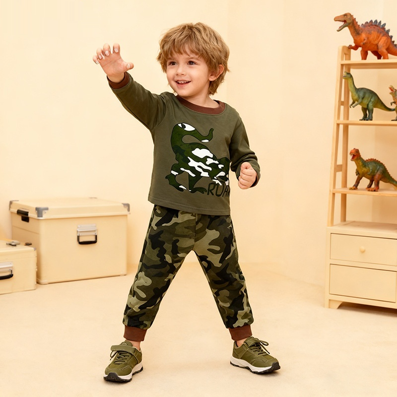 Home Wear Boys Warm-Detailing Dinosaur Set — foto 2