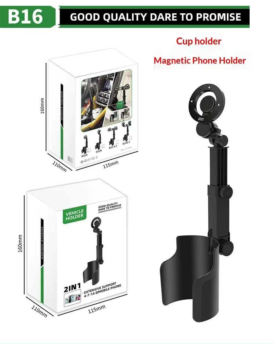 Car-mounted 360-degree Multi-function Magnetic Phone And Cup Holder