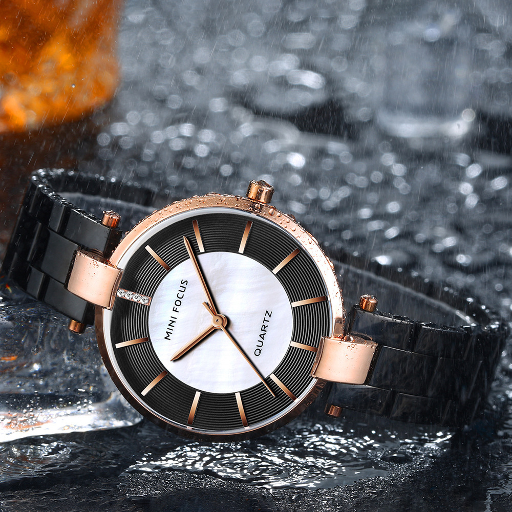 Womens Casual Quartz Watch Simple And Elegant Stainless Steel Strap