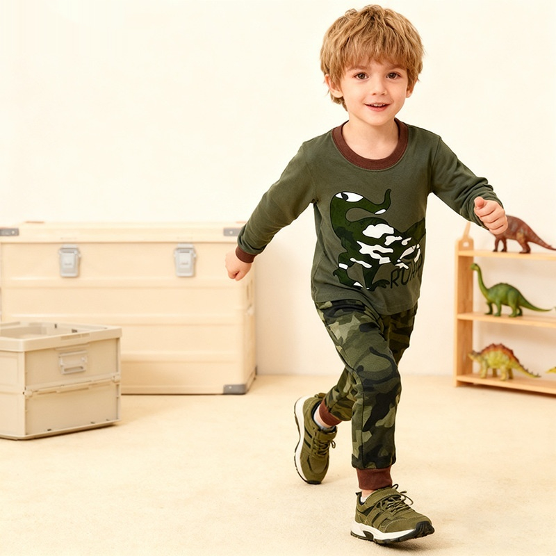 Home Wear Boys Warm-Detailing Dinosaur Set — foto 3