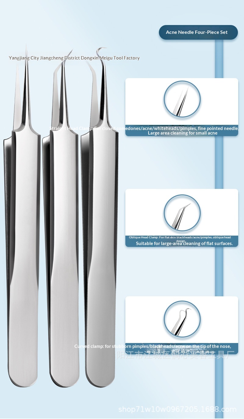 Pimple-removal Needle Set Blackhead-removing Tweezers Tool 7b9c3751 26a0 4744 8704 68bf5baf9873 Trans
