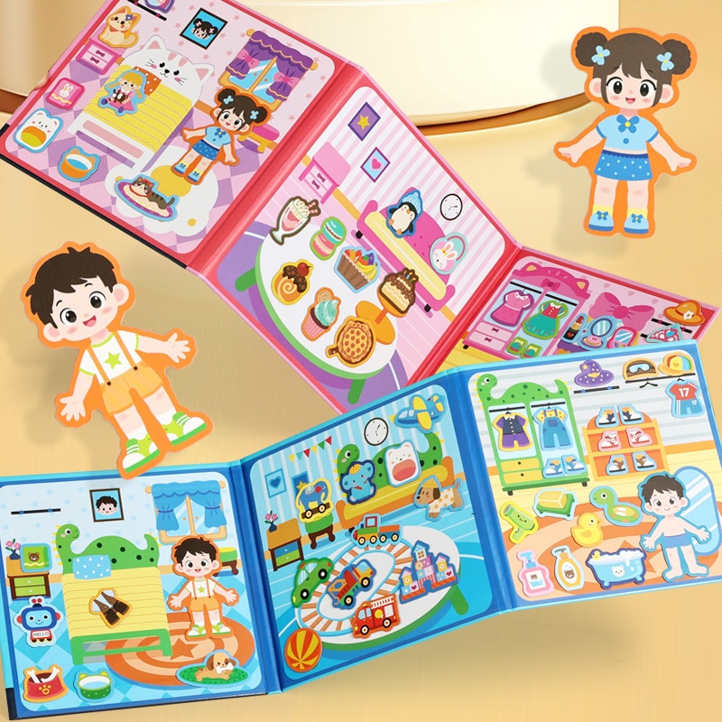 Foldable Magnetic Scene Quiet Book With Childrens Puzzles — foto 2