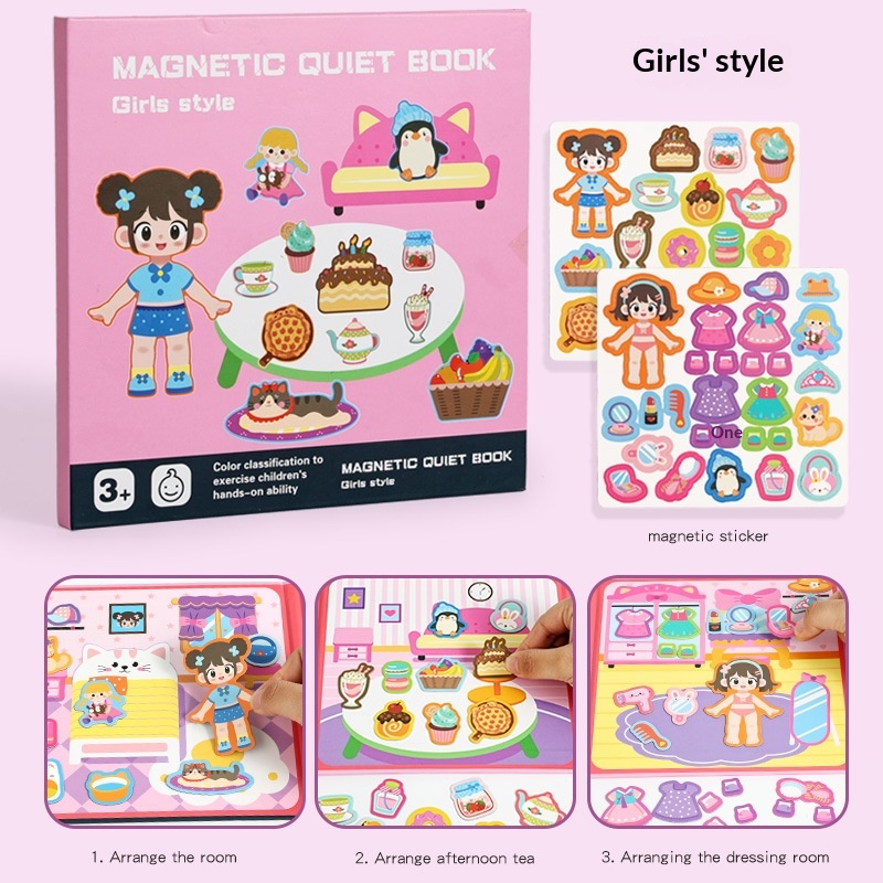 Foldable Magnetic Scene Quiet Book With Childrens Puzzles — foto 6