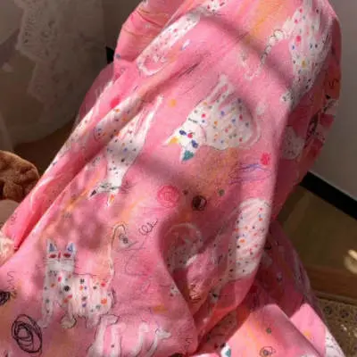 Cute Cat Print Pajama Pants Women's Plus Size Loose Casual Pants