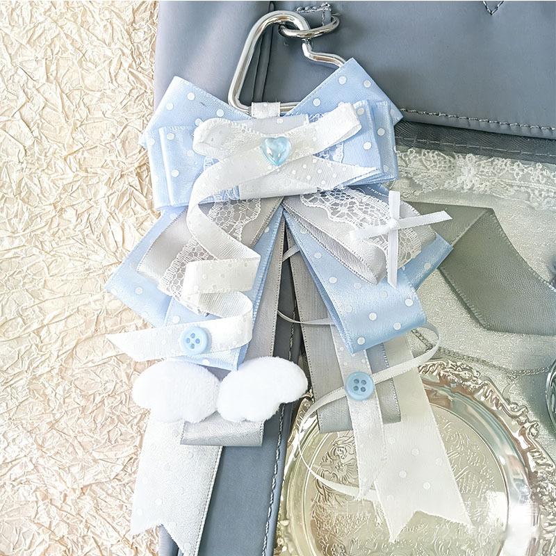 Handmade DIY All-Match Backpack Fan Bow Pendant