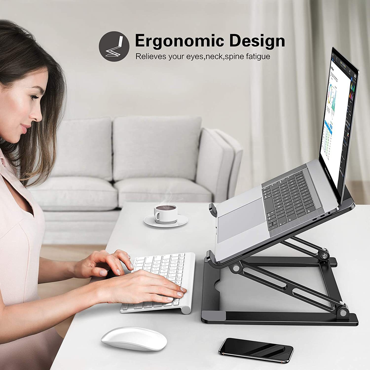 Aluminum Alloy Double-Layer Height-Adjustable Folding Storage Cooling Stand
