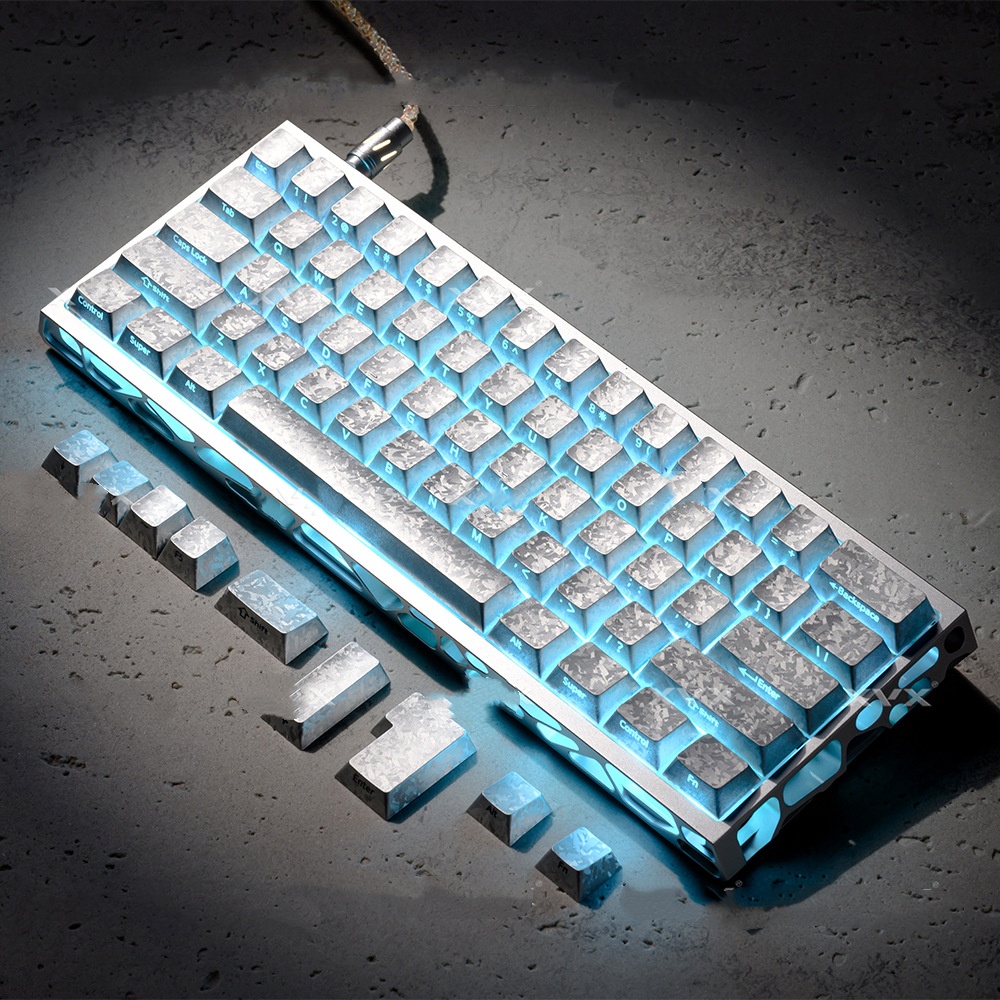 XVX Silver-carbon Keycaps Original Factory Side-printed And Translucent