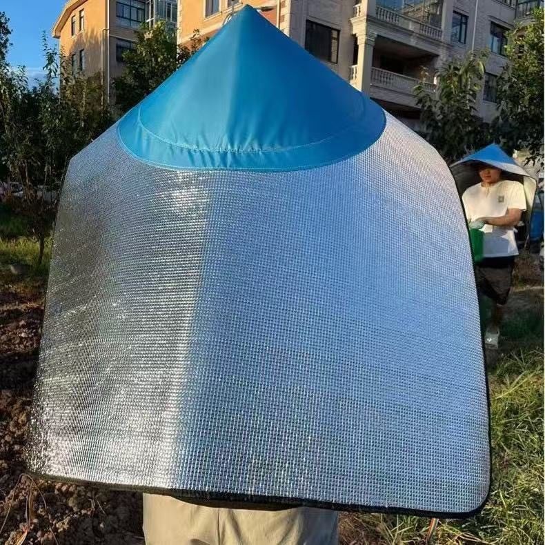 All-in-one Sun-protection Hat And Cape With A Pointed Top