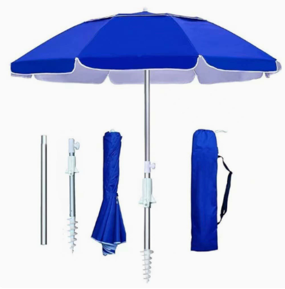 Simple Solid Color Outdoor Sunscreen Umbrella