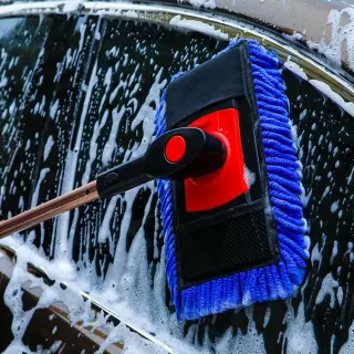 Soft-bristle Long-handle Telescopic Chenille Car Wash Mop