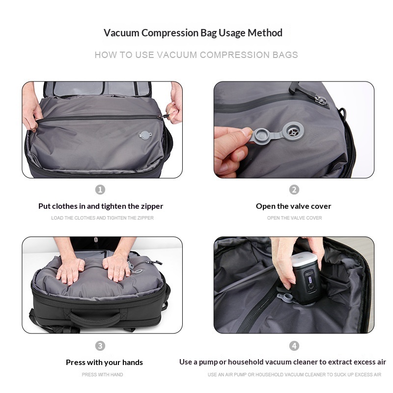 Mens Backpack Vacuum Compression Backpack
