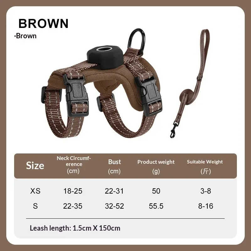 Cat Escape-Proof Leash Pet Walking Leash With Reflective Silicone Protective Case
