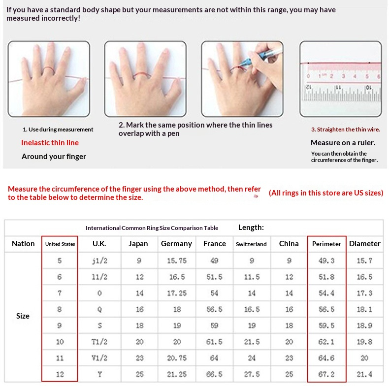 Ring Size Guide - Multilayered Micro-Pavé Zircon Ring