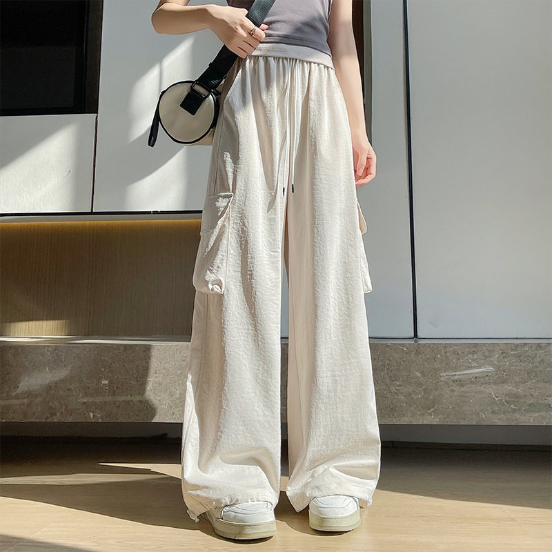 American-style Retro Biker Cargo Pants For Women