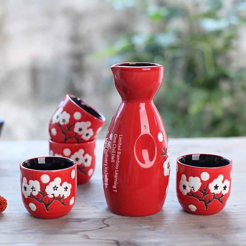 Japanese-style Ceramic Sake Pot And Cups Sake Set — foto 10