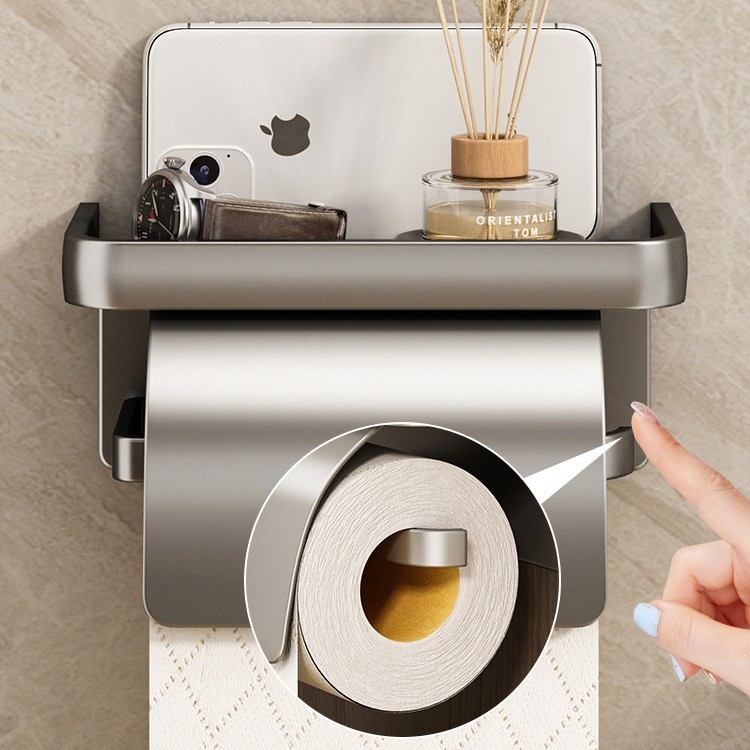 Punch-free Wall-mounted Toilet Paper Holder 6