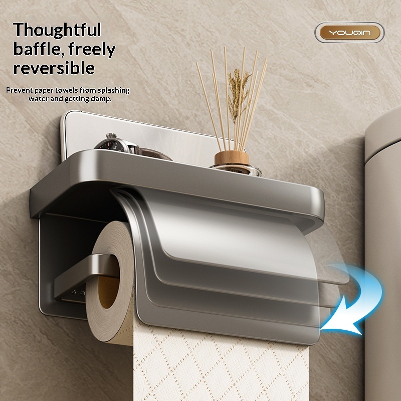 Punch-free Wall-mounted Toilet Paper Holder 5
