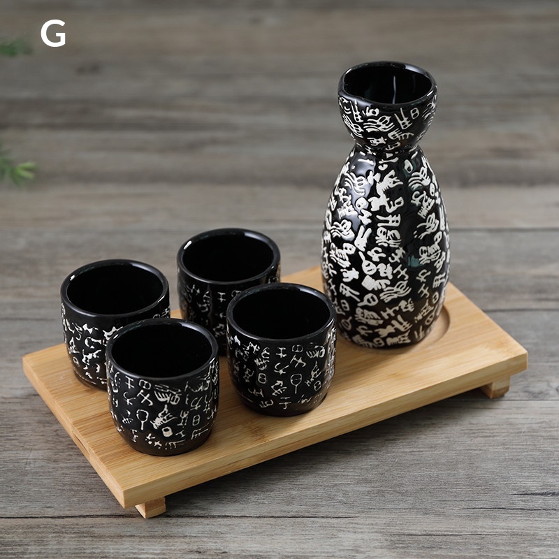 Japanese-style Ceramic Sake Pot And Cups Sake Set — foto 3