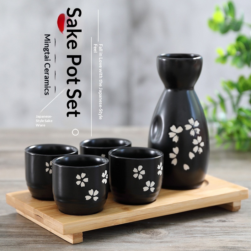 Japanese-style Ceramic Sake Pot And Cups Sake Set — foto 2