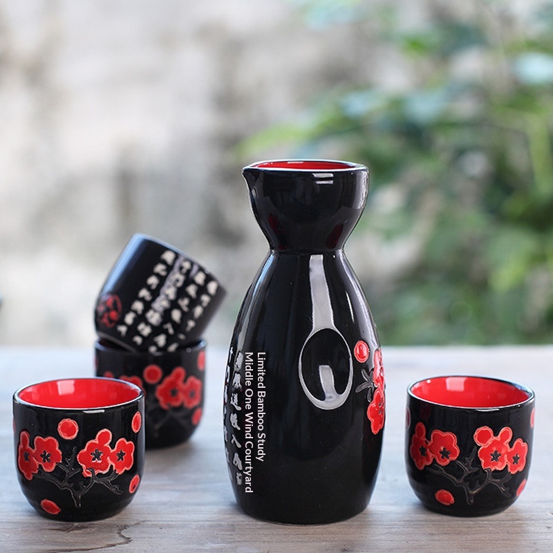 Japanese-style Ceramic Sake Pot And Cups Sake Set — foto 11