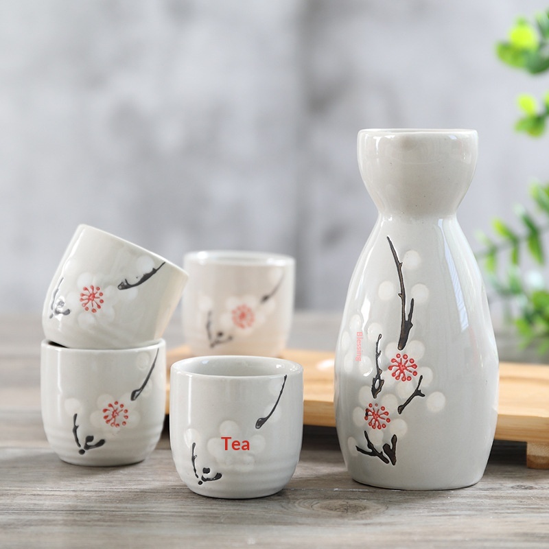 Japanese-style Ceramic Sake Pot And Cups Sake Set — foto 5