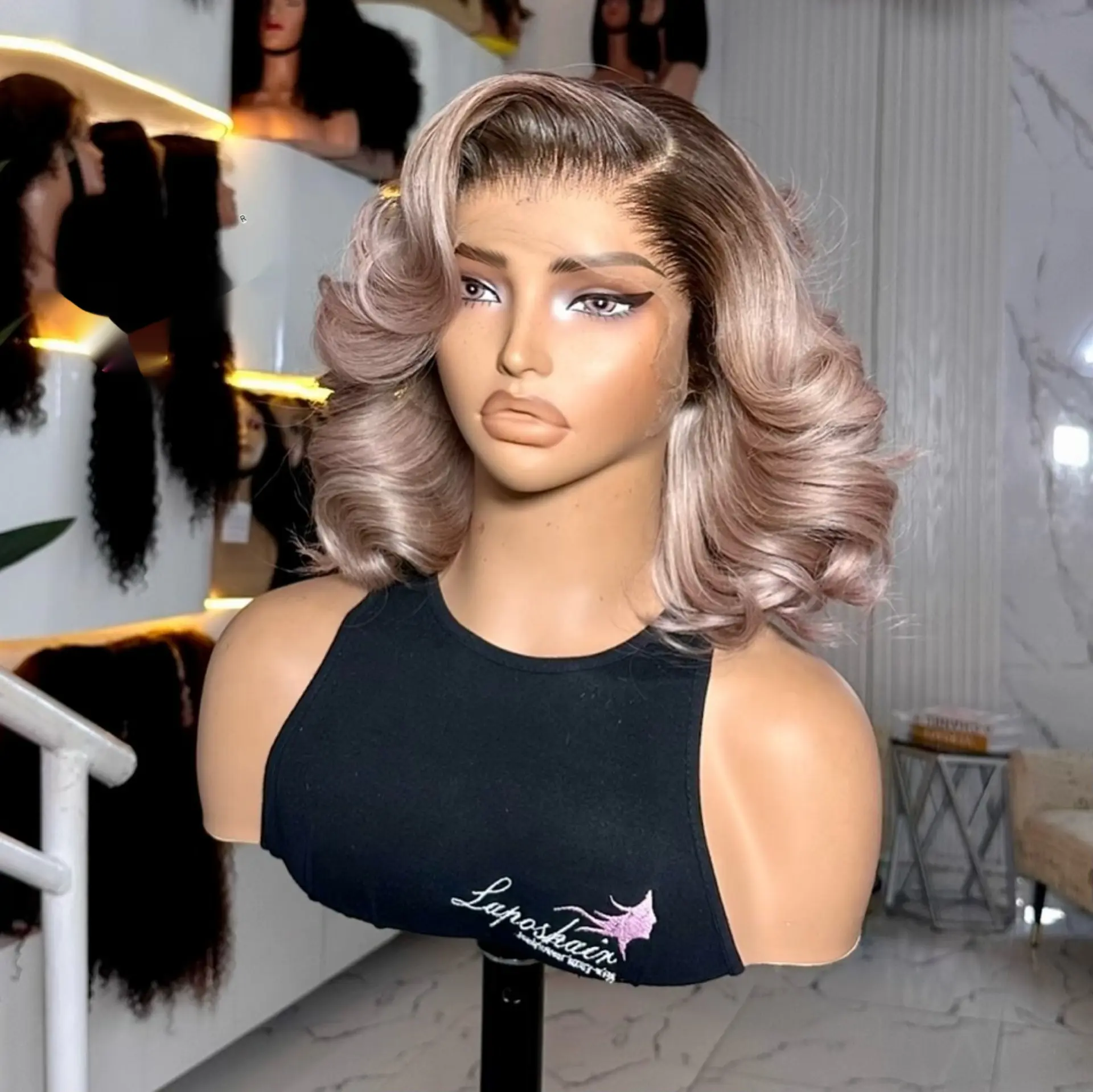 Womens Virgin Full Lace Front Wig