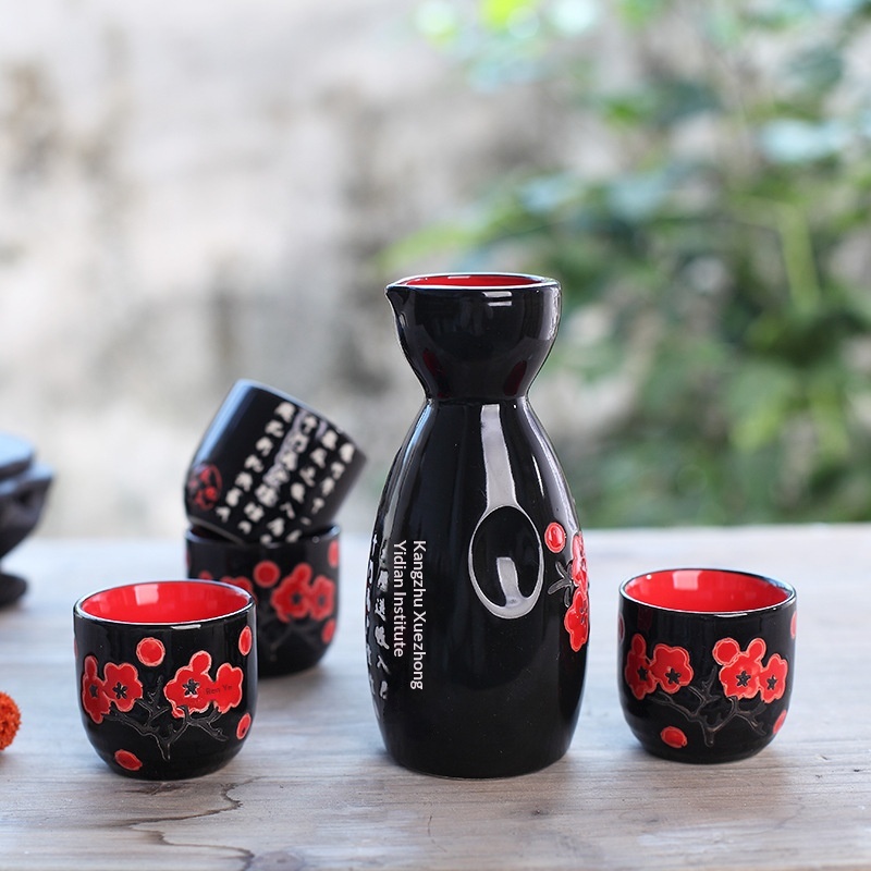 Japanese-style Ceramic Sake Pot And Cups Sake Set — foto 4