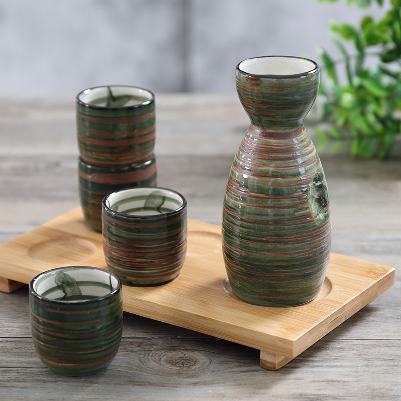 Japanese-style Ceramic Sake Pot And Cups Sake Set