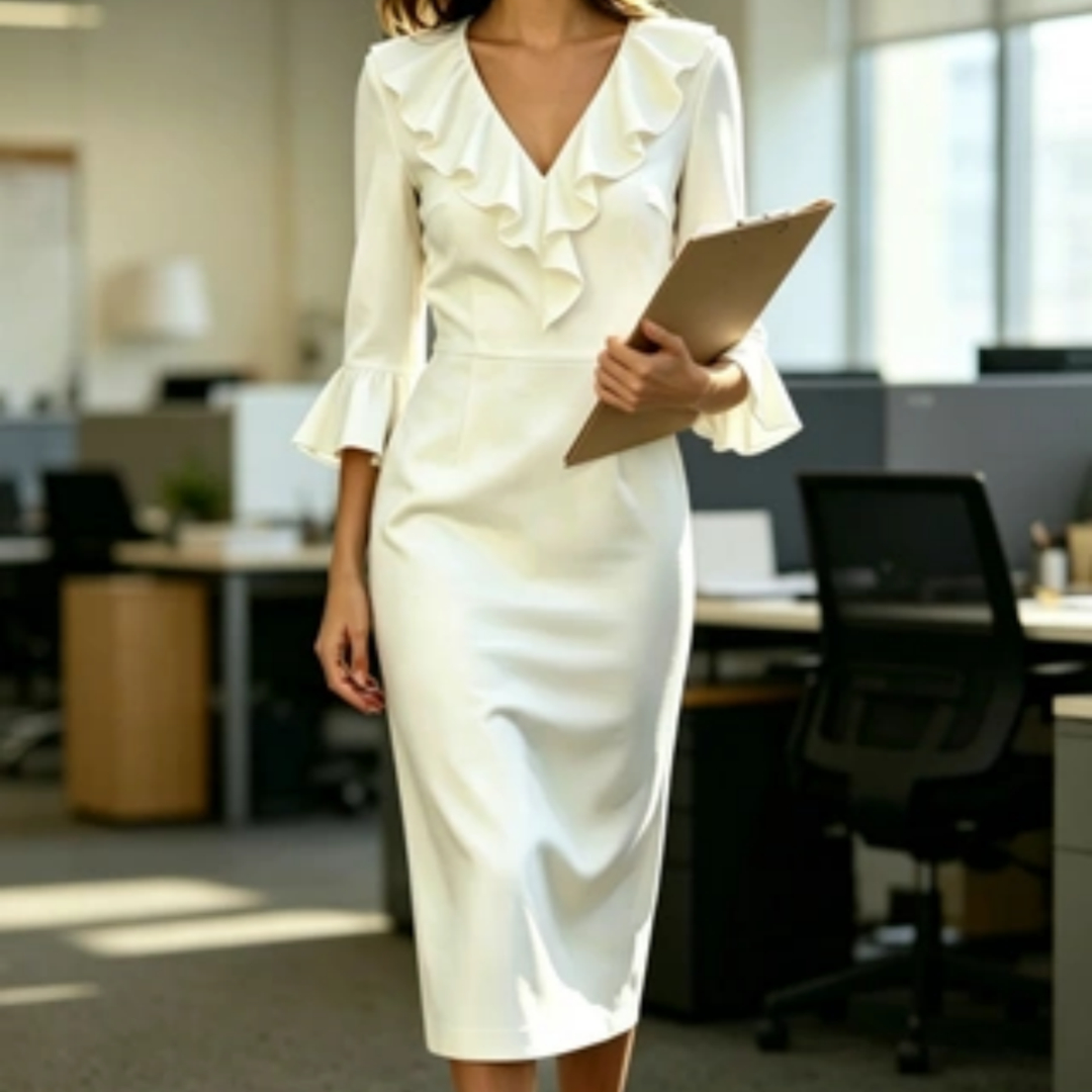 Womens Solid-color Casual Versatile Dress