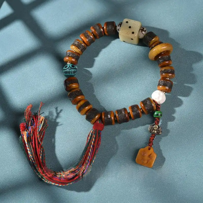 Natural Yak Bone Single-wrap Retro Bracelet