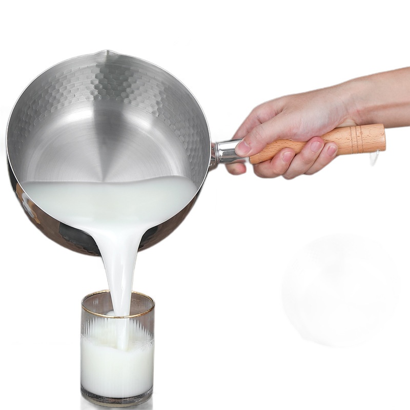 Pot yukihira en acier inoxydable, petit pot à lait domestique – Image 6