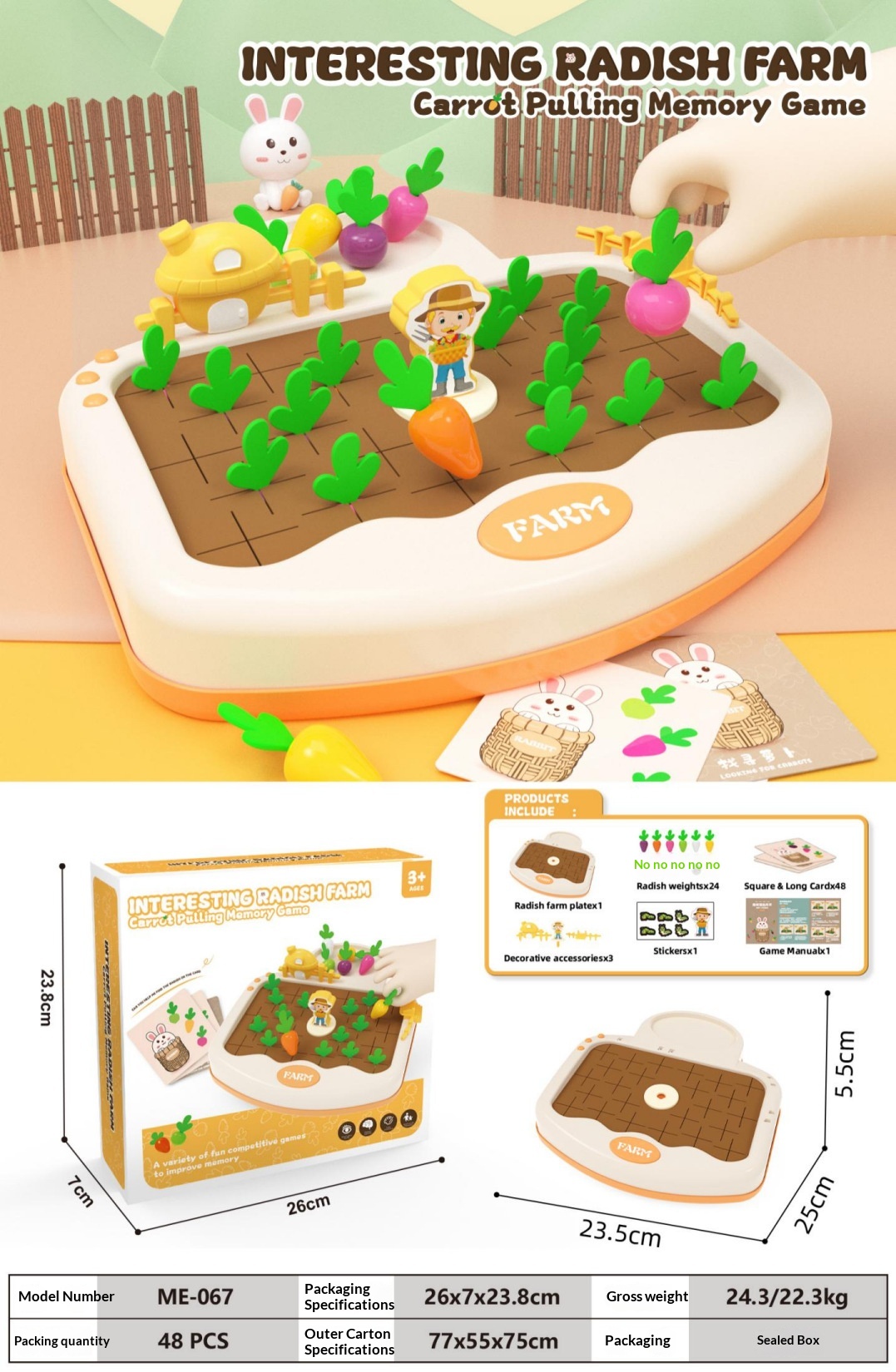 Farm Radish-Pulling Logic Puzzle Early Education Toy — foto 7