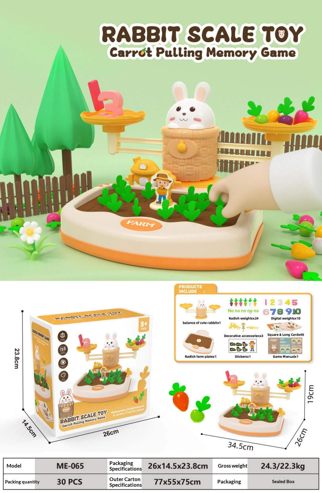 Farm Radish-Pulling Logic Puzzle Early Education Toy — foto 3
