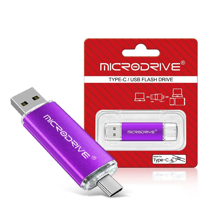 Dual-use Rotating USB Flash Drive For Both Phones And Computers High-speed TYPE-C Large Capacity Suitable For In-car Use