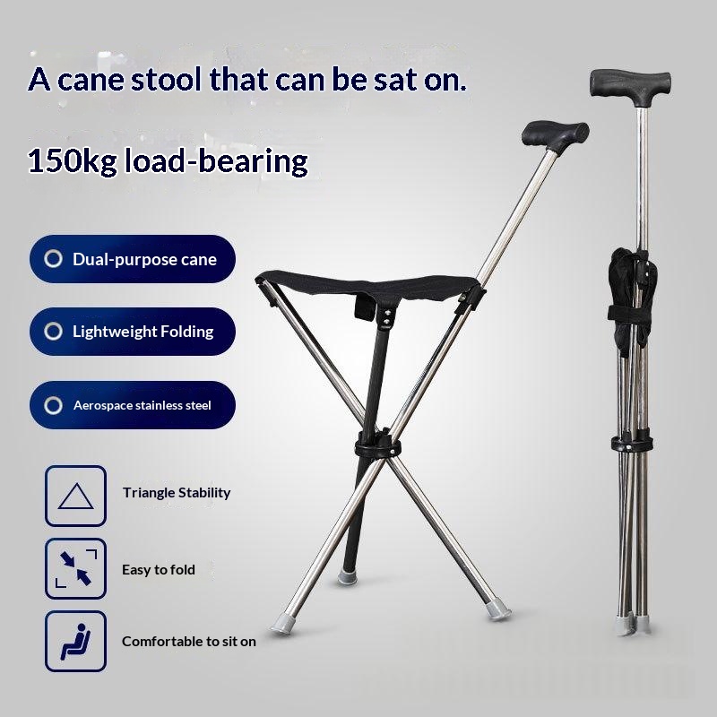Lightweight Triangular Stool Foldable And Portable Suitable For Elderly Users