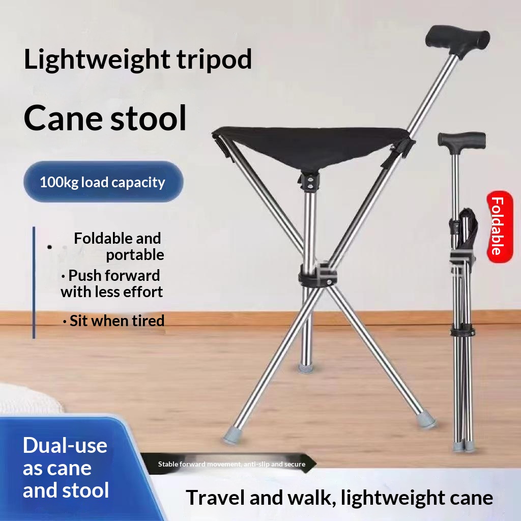 Lightweight Triangular Stool Foldable And Portable Suitable For Elderly Users