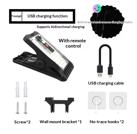 Cross-border Outdoor Solar Clip Light For Foreign Trade High-brightness Wall Lamp For Patios And Gardens