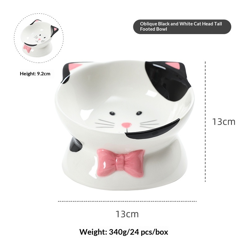 Cat-head-shaped High-footed Cup And Neck-supporting Ceramic Bowl 3