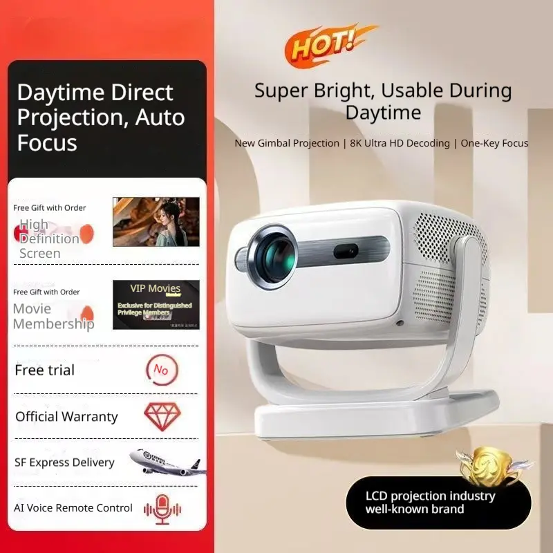 Ultra-clear Large-screen Direct-projection Portable Projector