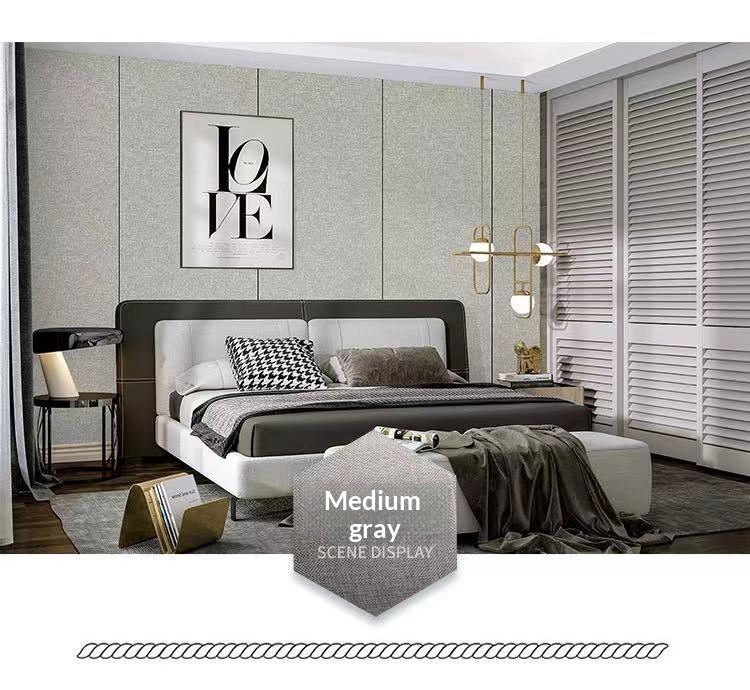 Flax Self-adhesive Wallcovering, Collision-proof Wallpaper — foto 8