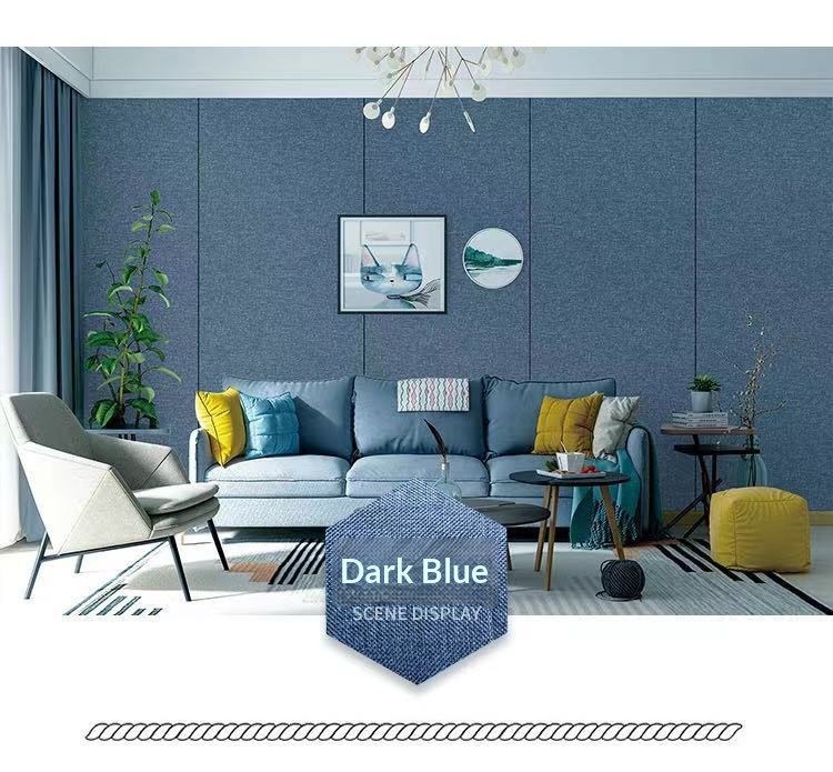 Flax Self-adhesive Wallcovering, Collision-proof Wallpaper — foto 13