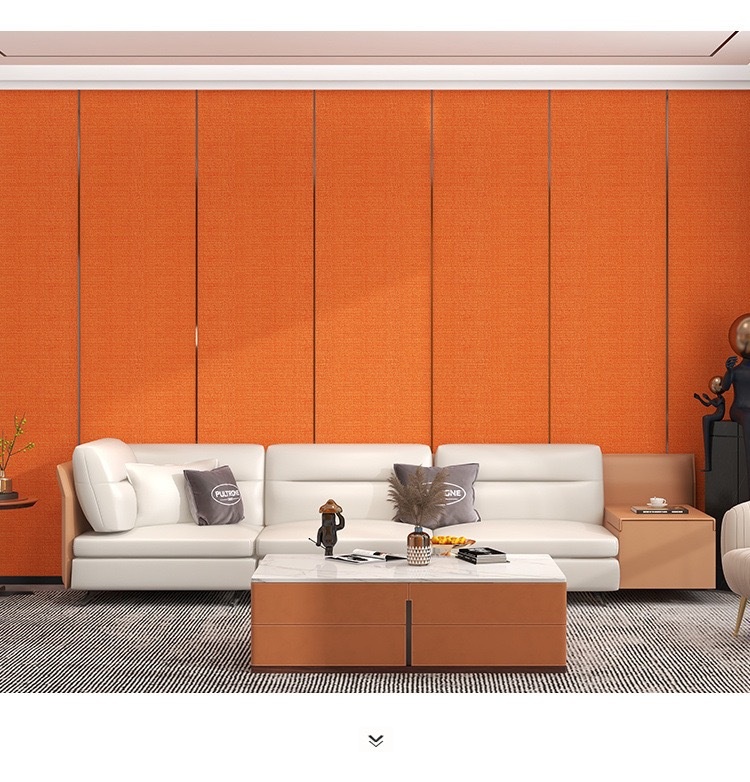 Flax Self-adhesive Wallcovering, Collision-proof Wallpaper — foto 4