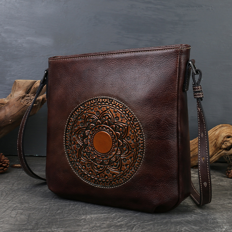 Leather Small Square Crossbody Bag, picture 6 of 6