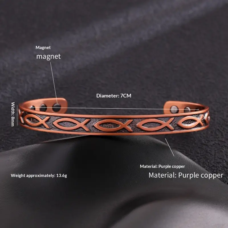 Antique Bronze Brushed Magnet Bracelet